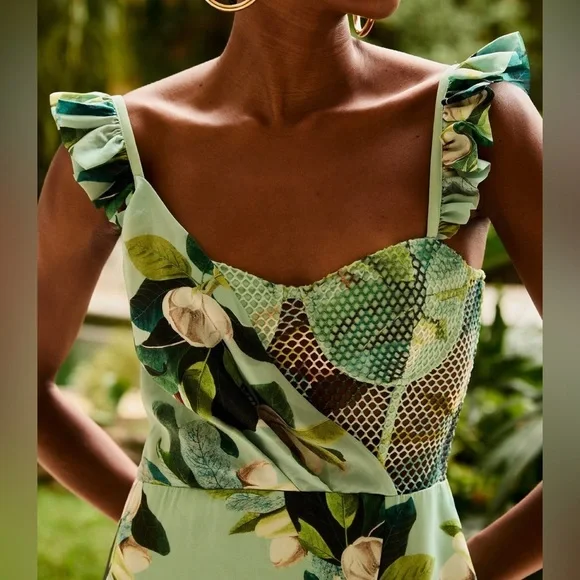 PatBO Magnolia bustier maxi dress NWT - Picture 2 of 7